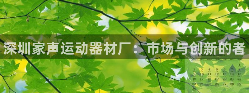 注册意昂4：深圳家声运动器材厂：市场与创新的者